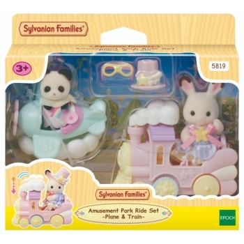 Sylvanian Families 5819 - Amusement Park Ride Set - Plane and Train