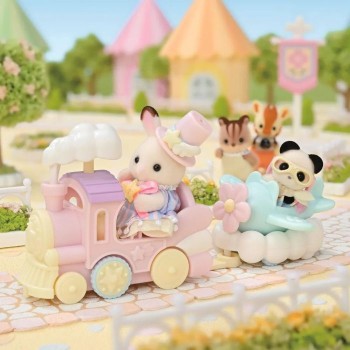 Sylvanian Families 5819 - Amusement Park Ride Set - Plane and Train