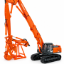 SHINSEI - Hitachi ZX350 LCK Excavator with High Reach Demolition Crusher and 2nd Boom with Bucket 1:50