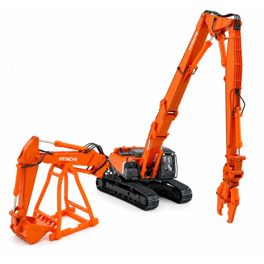 SHINSEI - Hitachi ZX350 LCK Excavator with High Reach Demolition Crusher and 2nd Boom with Bucket 1:50