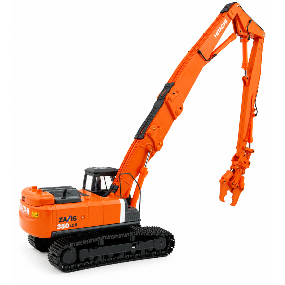 SHINSEI - Hitachi ZX350 LCK Excavator with High Reach Demolition Crusher and 2nd Boom with Bucket 1:50