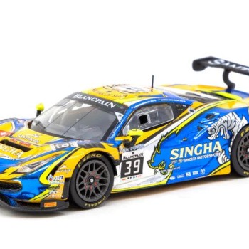 Tarmac Works Ferrari 488 GT3 No 39 Blancpain GT Series 2018 Bhirombhakdi / Van Dam 2022 HK Special Edition - Scale 1:64 