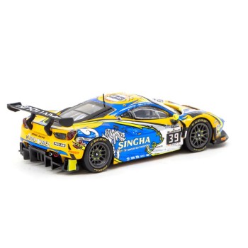 Tarmac Works Ferrari 488 GT3 No 39 Blancpain GT Series 2018 Bhirombhakdi / Van Dam 2022 HK Special Edition - Scale 1:64 