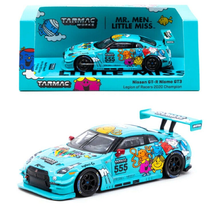 Tarmac Works - Mr Men Little Miss Nissan GT-R Nismo GT3 Legion of racers 2020 Overall Champion - Scale 1:64