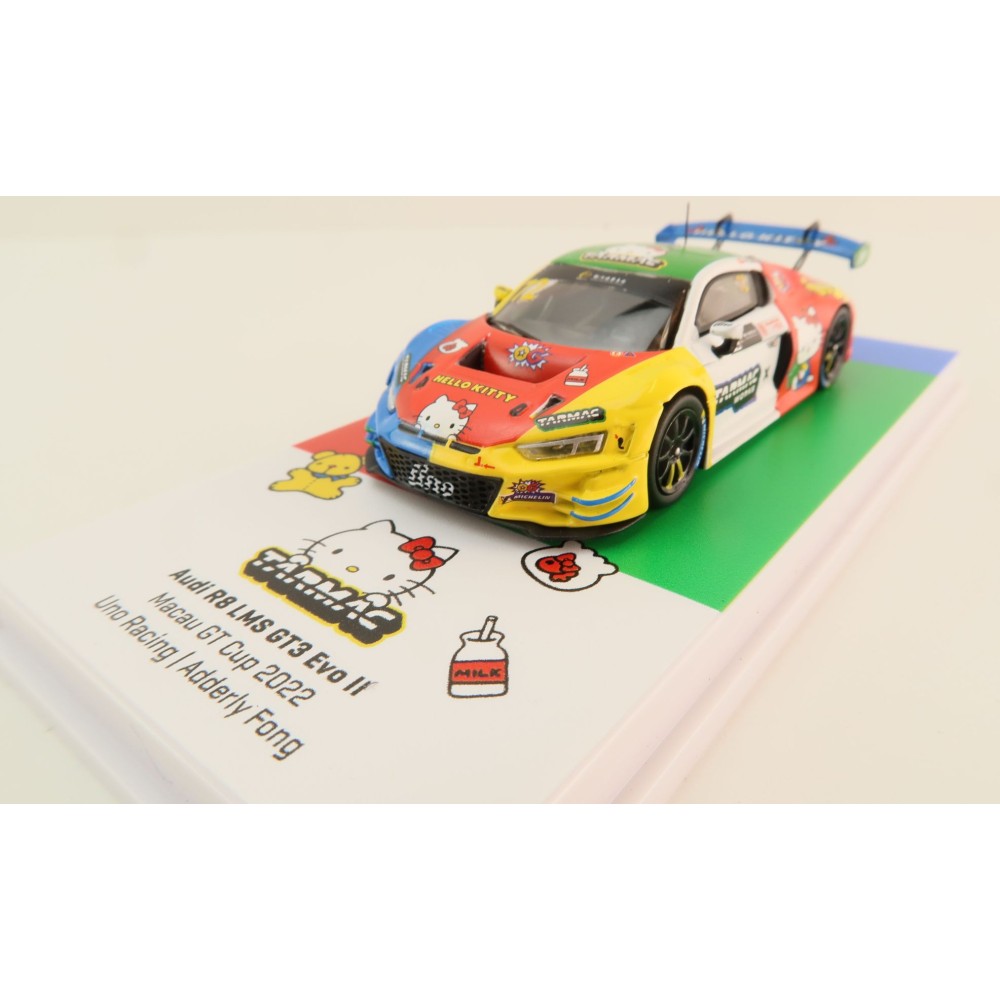 Tarmac Works T64-043-22MGP72 Audi R8 Lms GT3 Evo II Macau Gt Cup 2022 Hello Kitty - Scale 1:64