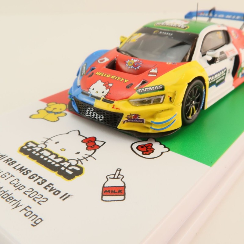 Tarmac Works T64-043-22MGP72 Audi R8 Lms GT3 Evo II Macau Gt Cup 2022 Hello Kitty - Scale 1:64
