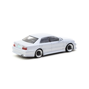 Tarmac Works VERTEX Toyota Chaser JZX100 Silver Metallic - HK Toy Car Salon 2022 Special Edition - Scale 1:64