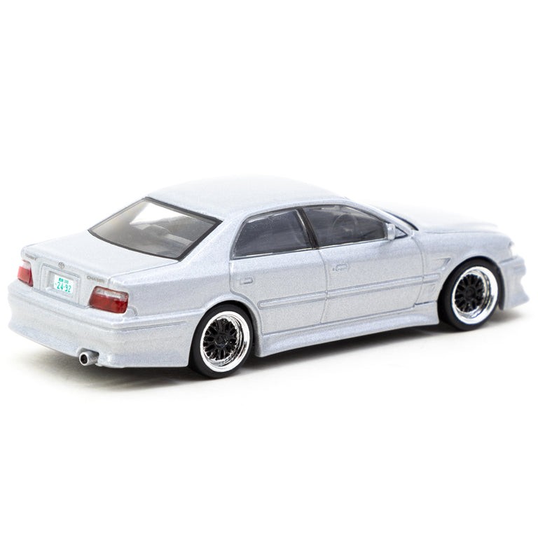 Tarmac Works VERTEX Toyota Chaser JZX100 Silver Metallic - HK Toy Car Salon 2022 Special Edition - Scale 1:64