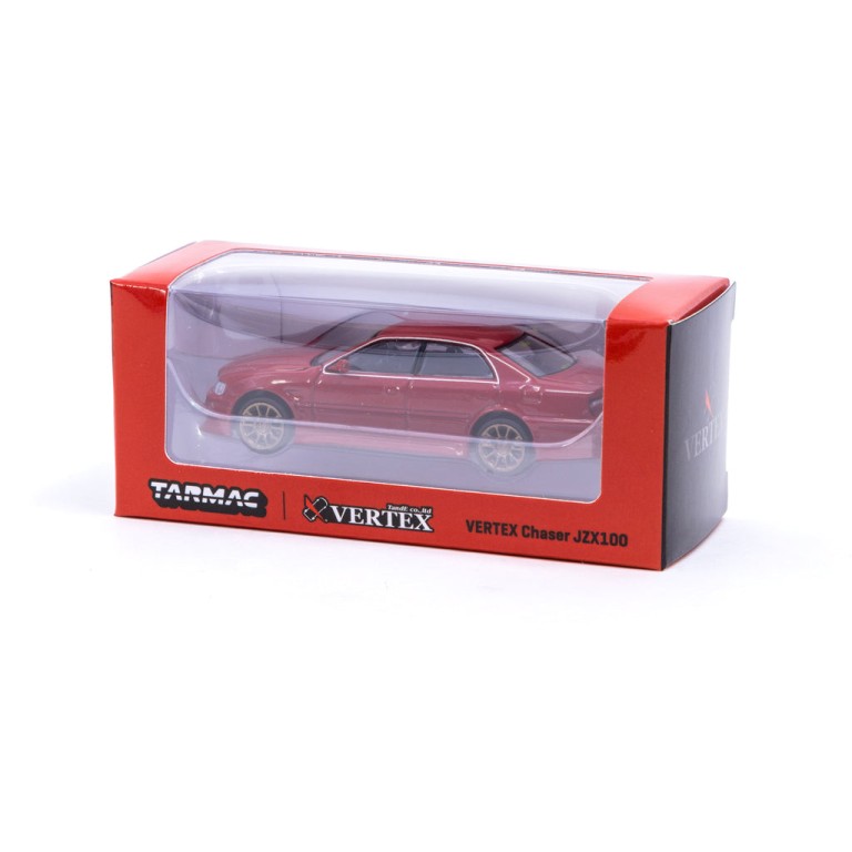 Tarmac Works TW64G-TL007-RE - VERTEX Toyota Chaser JZX100 - Red Metallic - Scale 1:64