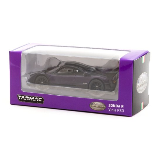 Tarmac Works T64G-TL015-PU Pagani Zonda R - Viola PSO - Scale 1:64