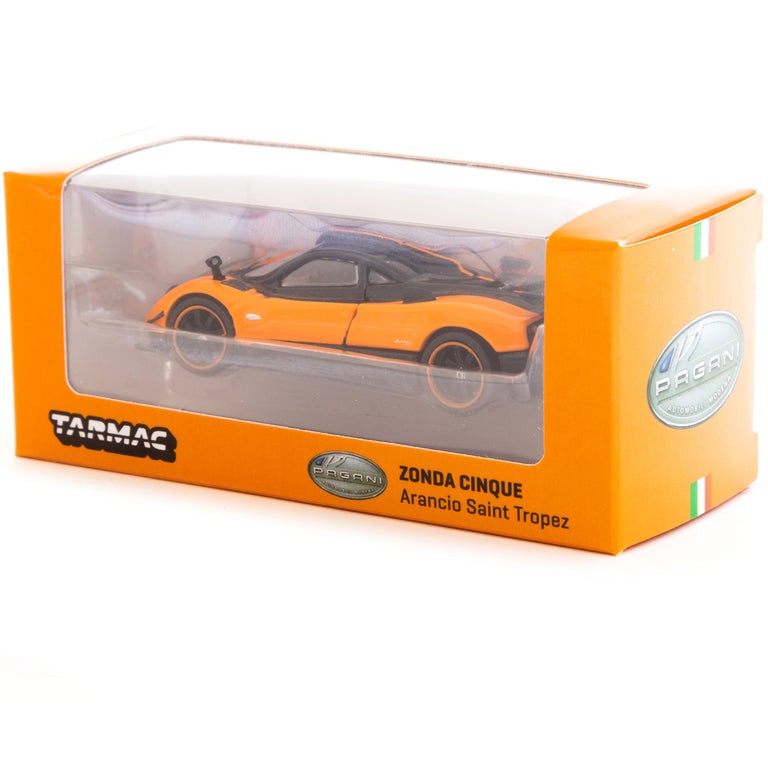 Tarmac Works T64G-TL021-OR Pagani Zonda Cinque - Arancio Saint Tropez - Scale 1:64