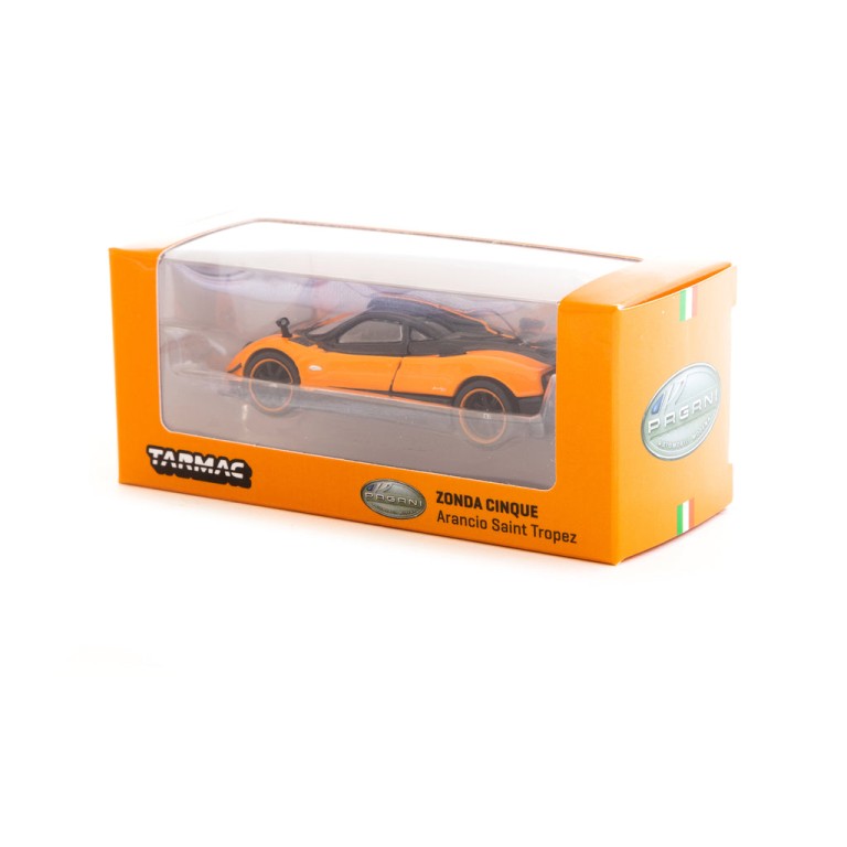 Tarmac Works T64G-TL021-OR Pagani Zonda Cinque - Arancio Saint Tropez - Scale 1:64