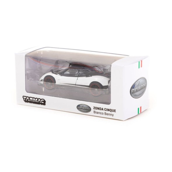 Tarmac Works T64G-TL021-WH Pagani Zonda Cinque - Bianco Benny - Scale 1:64