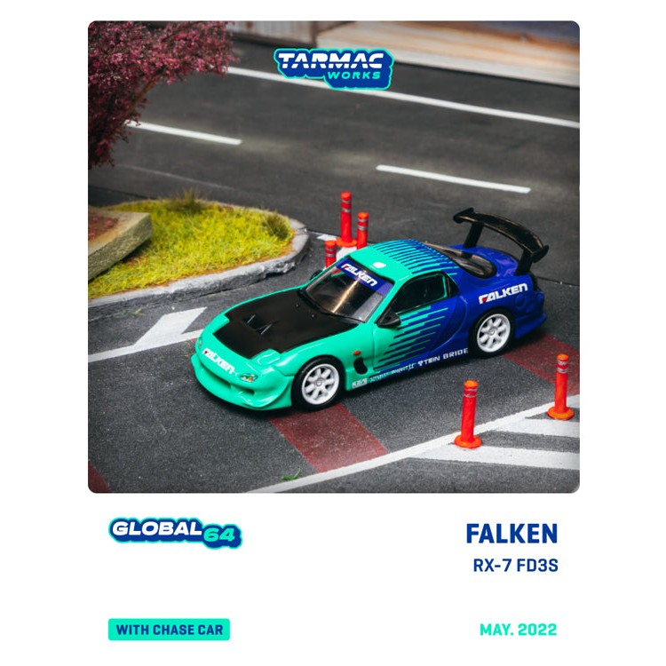 Tarmac Works TW64G-TL022-FA - Mazda RX-7 FD3S - Falken - Scale 1:64