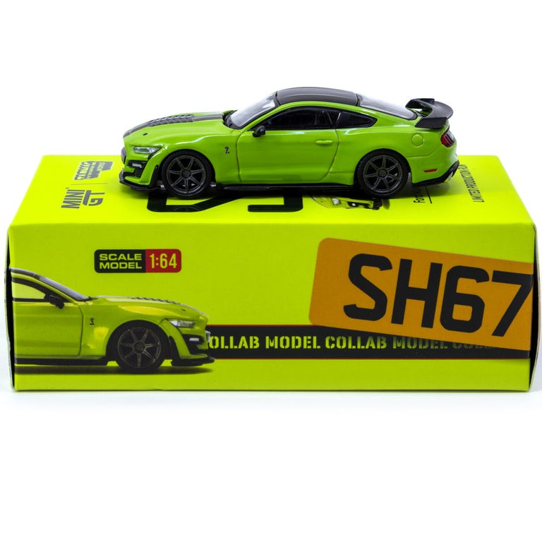 Tarmac Works TWMGT00271-L - Grabber Lime Ford Mustang Shelby GT500 - Scale 1:64 