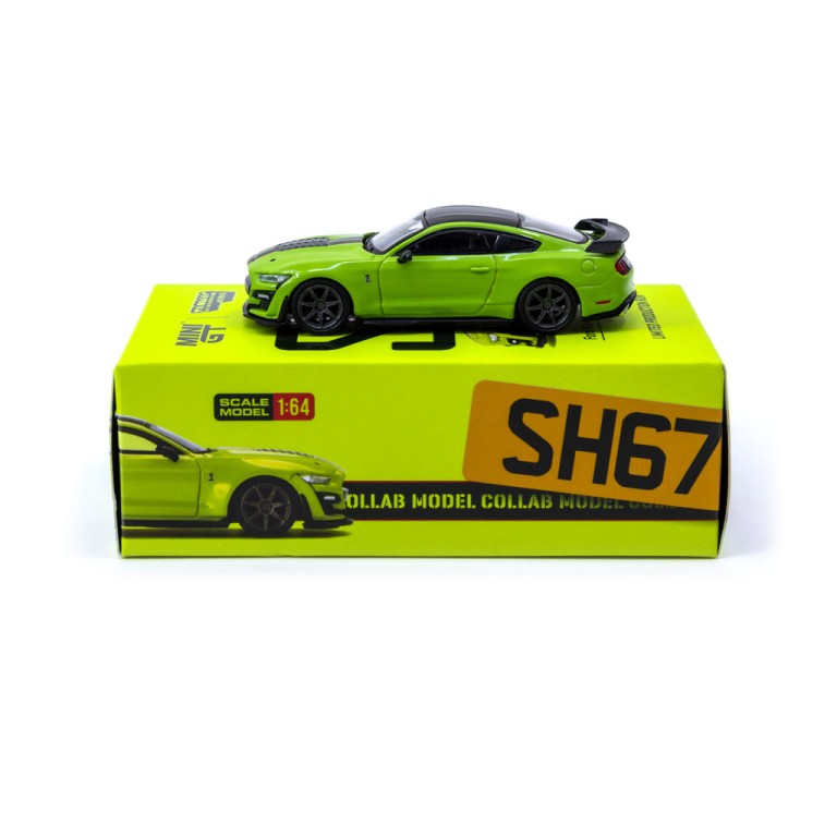 Tarmac Works TWMGT00271-L - Grabber Lime Ford Mustang Shelby GT500 - Scale 1:64 