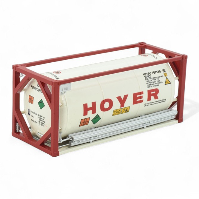 Tekno 83385 20 ft Tank Gas Shipping Container Hoyer - Scale 1:50 