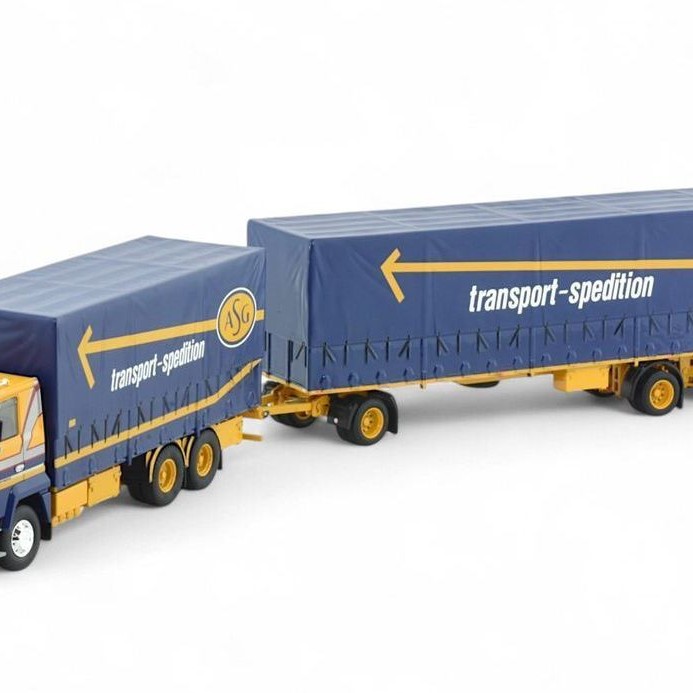 Tekno 85010 - Ford Transcontinental with Curtainside Trailer Combo - ASG - Scale 1:50