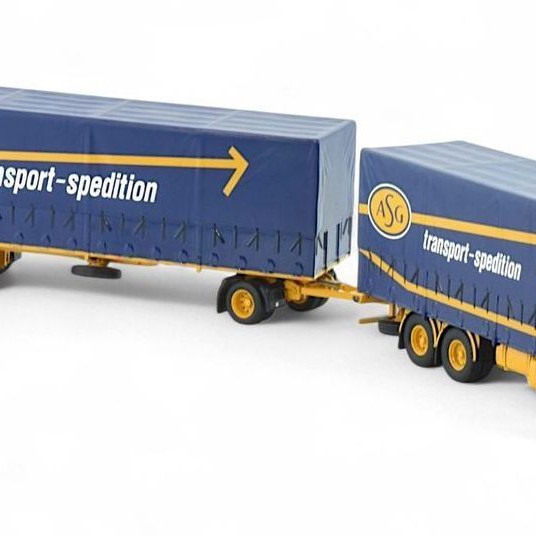 Tekno 85010 - Ford Transcontinental with Curtainside Trailer Combo - ASG - Scale 1:50