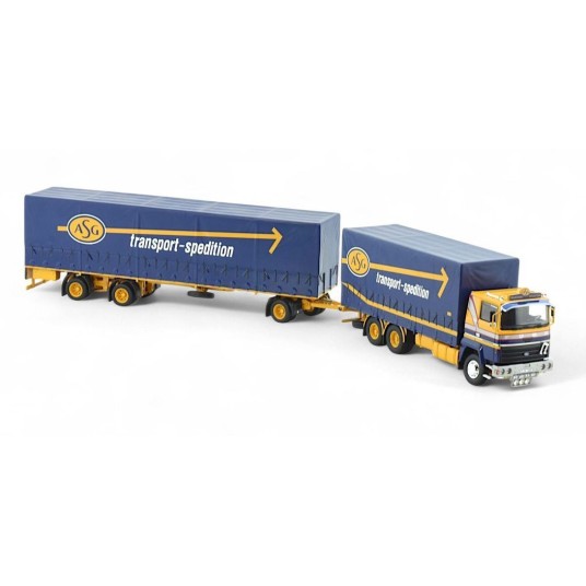 Tekno 85010 - Ford Transcontinental with Curtainside Trailer Combo - ASG - Scale 1:50