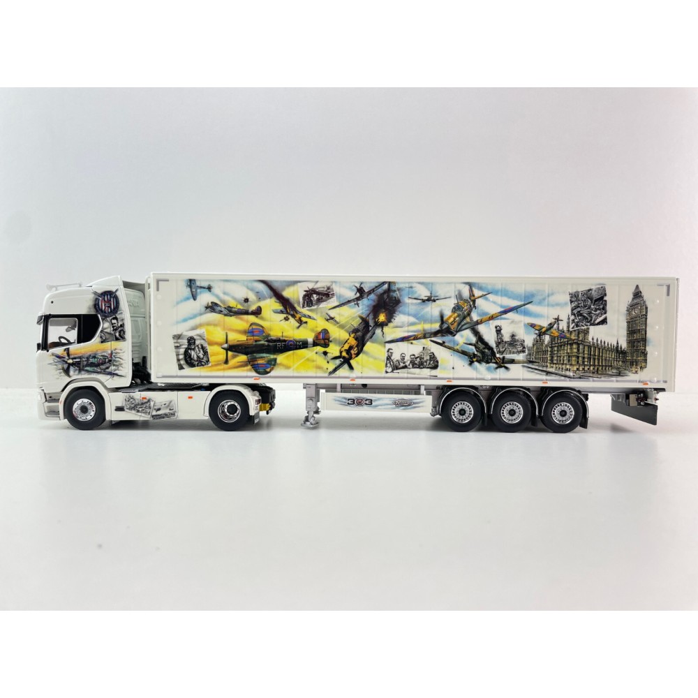 Tekno 85928 - Scania Next Gen R590 4x2 Truck with Walking Floor Trailer - Repinski Polish Squadron - Scale 1:50