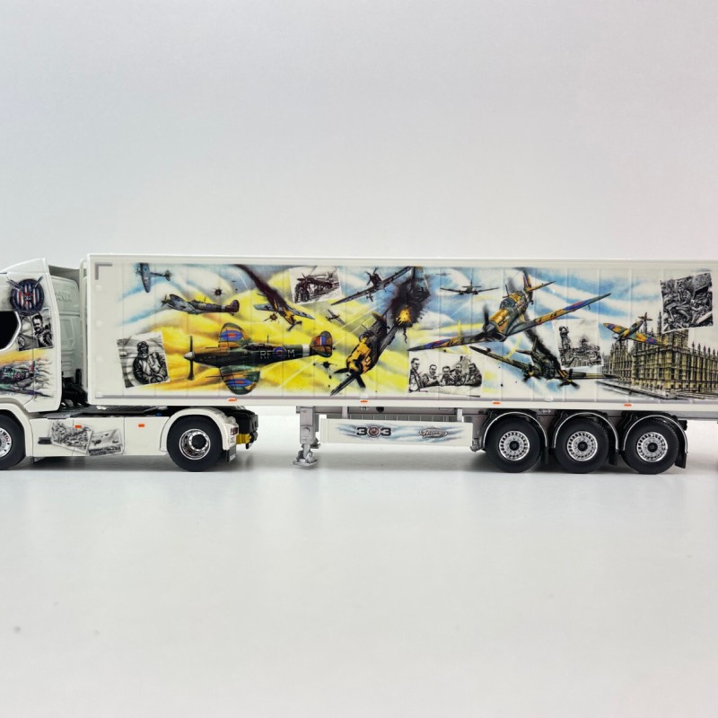Tekno 85928 - Scania Next Gen R590 4x2 Truck with Walking Floor Trailer - Repinski Polish Squadron - Scale 1:50