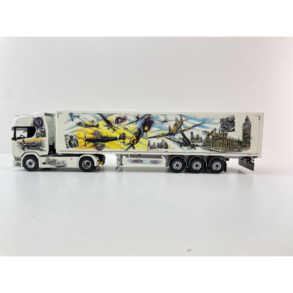 Tekno 85928 - Scania Next Gen R590 4x2 Truck with Walking Floor Trailer - Repinski Polish Squadron - Scale 1:50