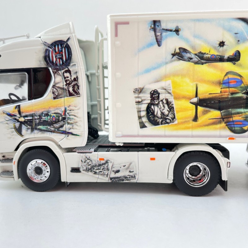 Tekno 85928 - Scania Next Gen R590 4x2 Truck with Walking Floor Trailer - Repinski Polish Squadron - Scale 1:50