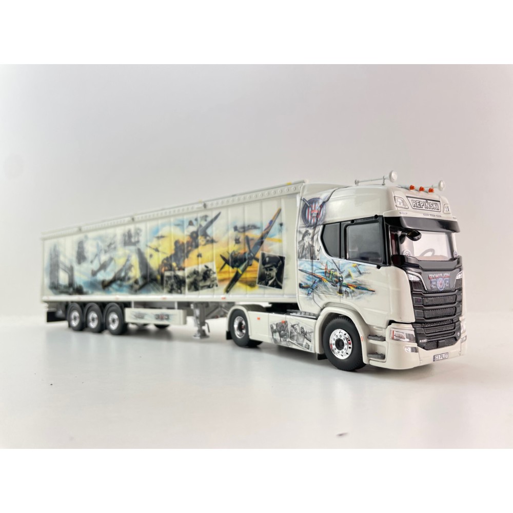 Tekno 85928 - Scania Next Gen R590 4x2 Truck with Walking Floor Trailer - Repinski Polish Squadron - Scale 1:50