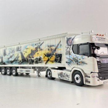 Tekno 85928 - Scania Next Gen R590 4x2 Truck with Walking Floor Trailer - Repinski Polish Squadron - Scale 1:50