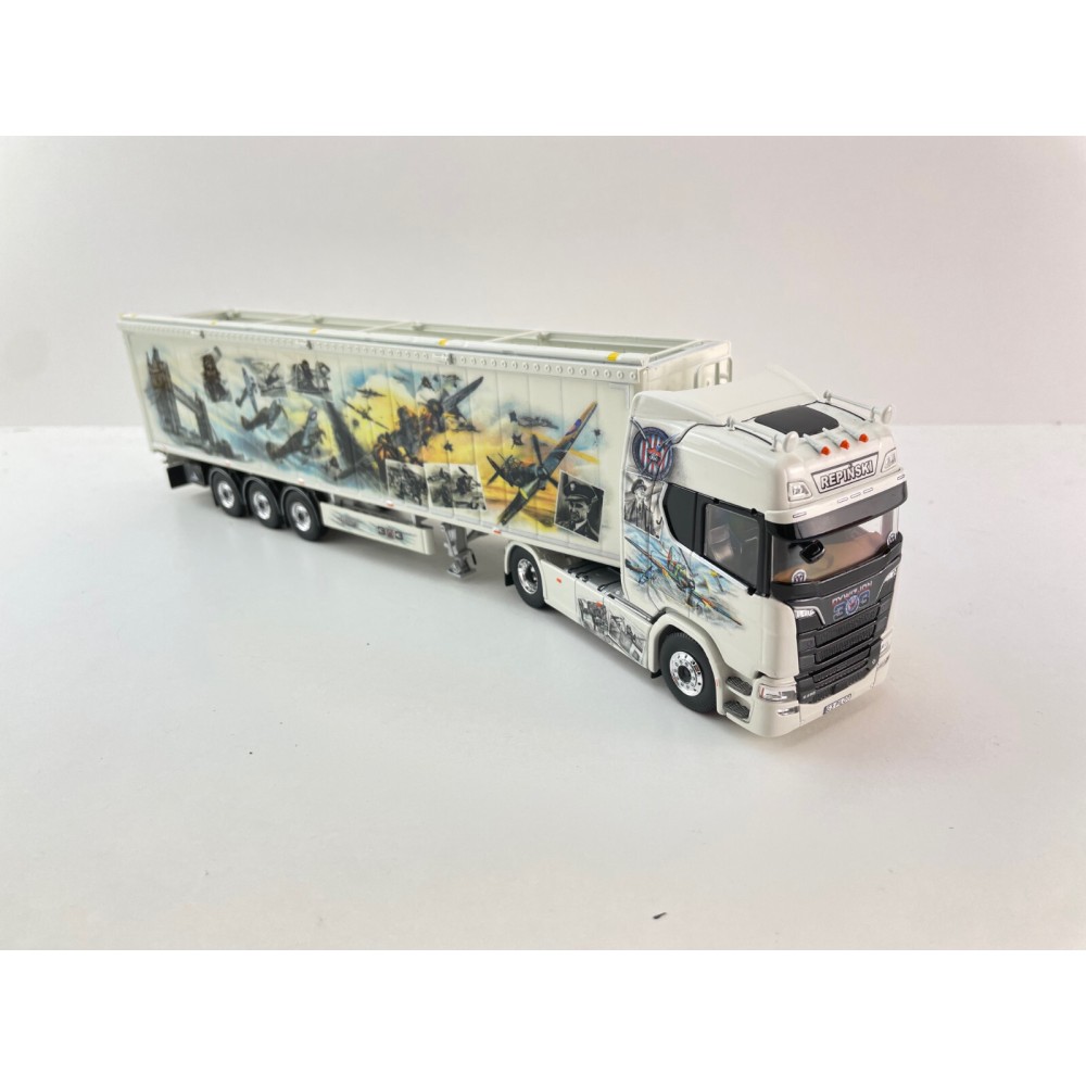 Tekno 85928 - Scania Next Gen R590 4x2 Truck with Walking Floor Trailer - Repinski Polish Squadron - Scale 1:50