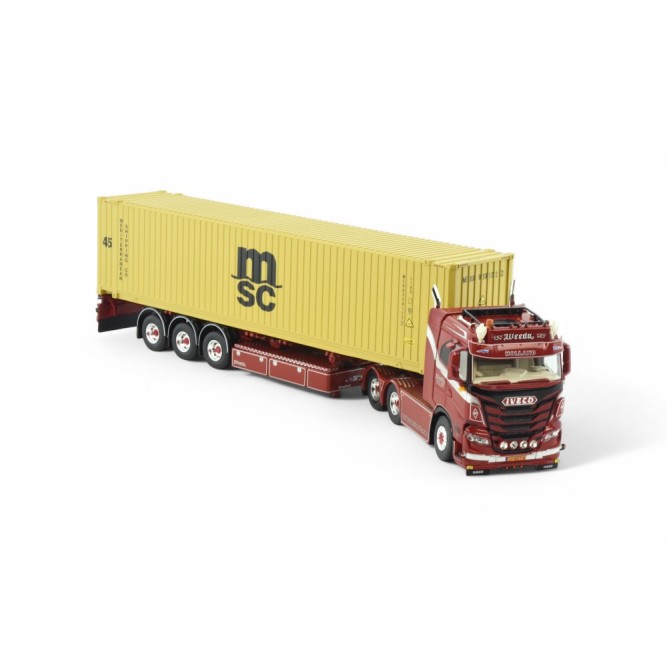 Tekno 86033 - Iveco S-way 6x2 Truck with 45 ft Container - Weeda - Gomorra - Scale 1:50