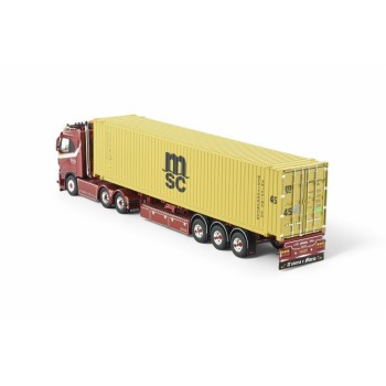Tekno 86033 - Iveco S-way 6x2 Truck with 45 ft Container - Weeda - Gomorra - Scale 1:50