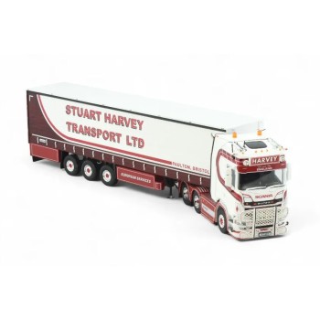 Tekno 86273 - Scania NG S-Serie Highline RHD 6x2 Truck Curtainside Trailer Stuart Harvey Transport - Scale 1:50