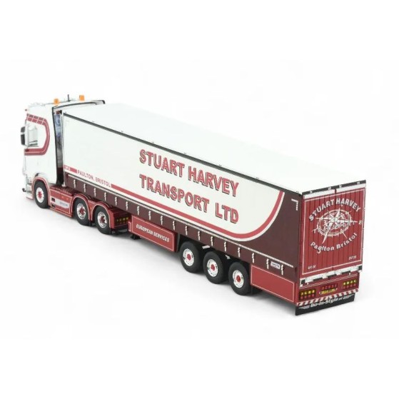 Tekno 86273 - Scania NG S-Serie Highline RHD 6x2 Truck Curtainside Trailer Stuart Harvey Transport - Scale 1:50