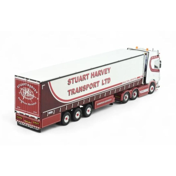 Tekno 86273 - Scania NG S-Serie Highline RHD 6x2 Truck Curtainside Trailer Stuart Harvey Transport - Scale 1:50