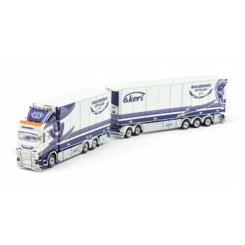 Tekno 86279 - Scania Next Gen R650 Sweden Combo with Trailer - MALMBERGS - Scale 1:50