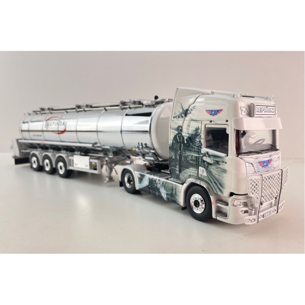 Tekno 86346 Scania NG R Highline 4x2 Truck with Tanker Trailer Repinski Top Gun Maverick - Scale 1:50