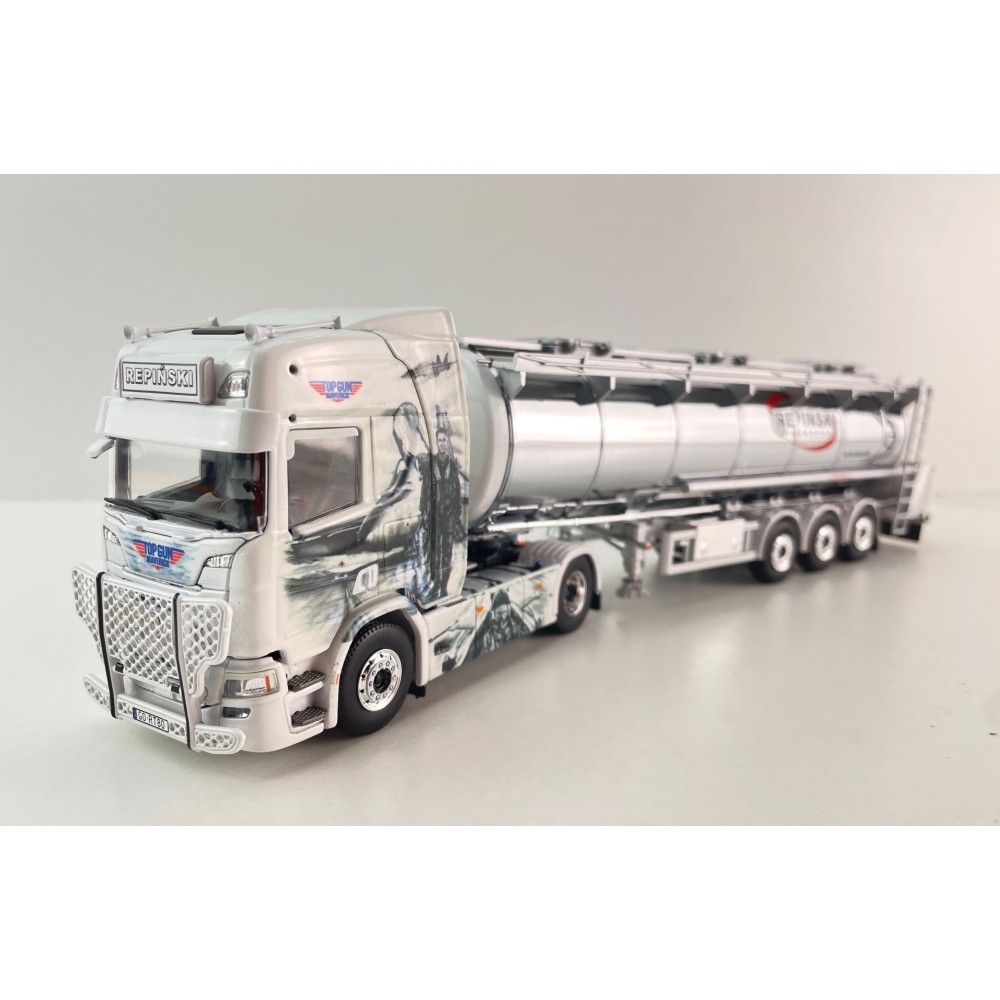 Tekno 86346 Scania NG R Highline 4x2 Truck with Tanker Trailer Repinski Top Gun Maverick - Scale 1:50