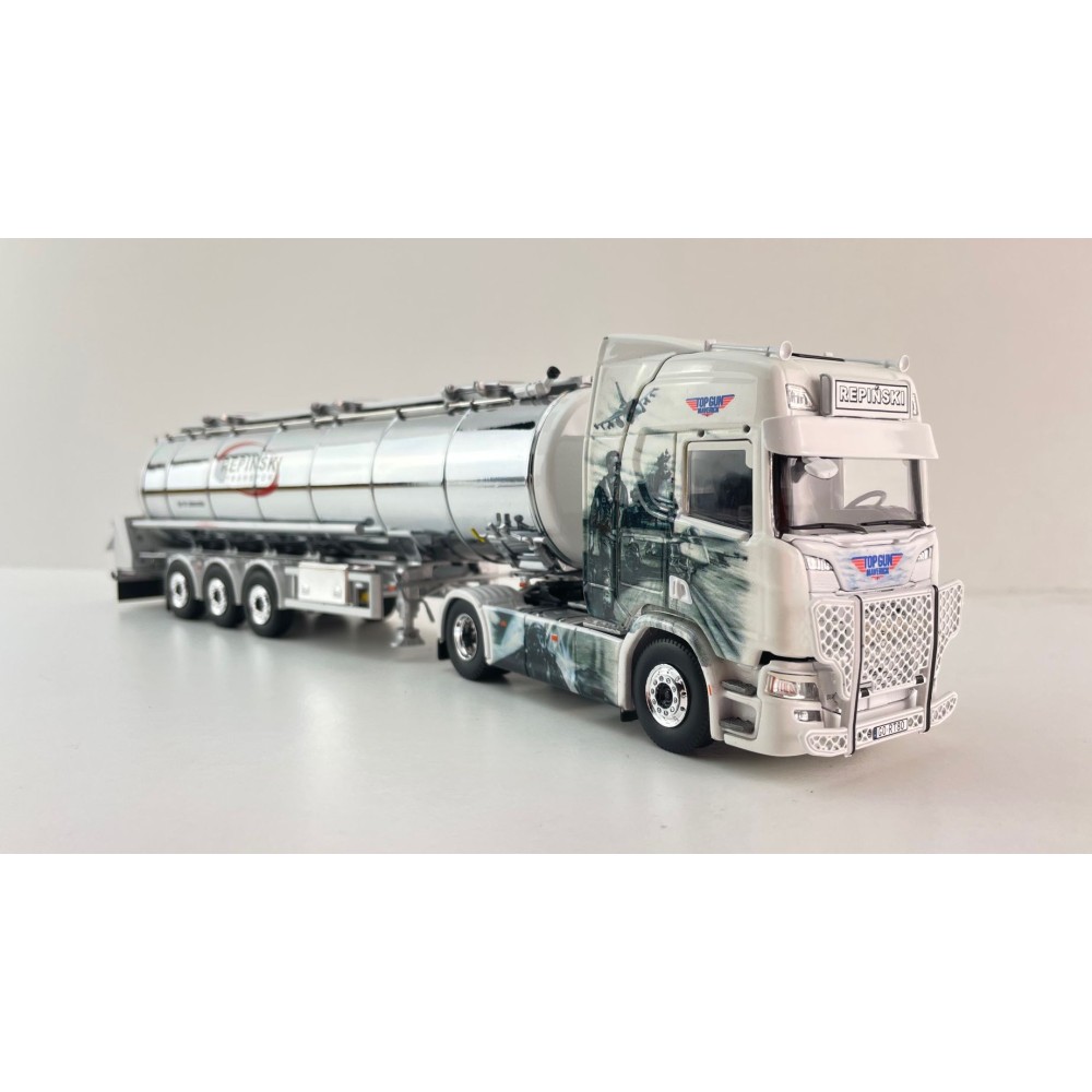 Tekno 86346 Scania NG R Highline 4x2 Truck with Tanker Trailer Repinski Top Gun Maverick - Scale 1:50