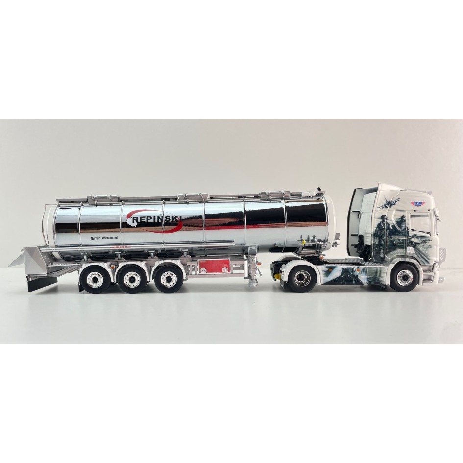 Tekno 86346 Scania NG R Highline 4x2 Truck with Tanker Trailer Repinski Top Gun Maverick - Scale 1:50
