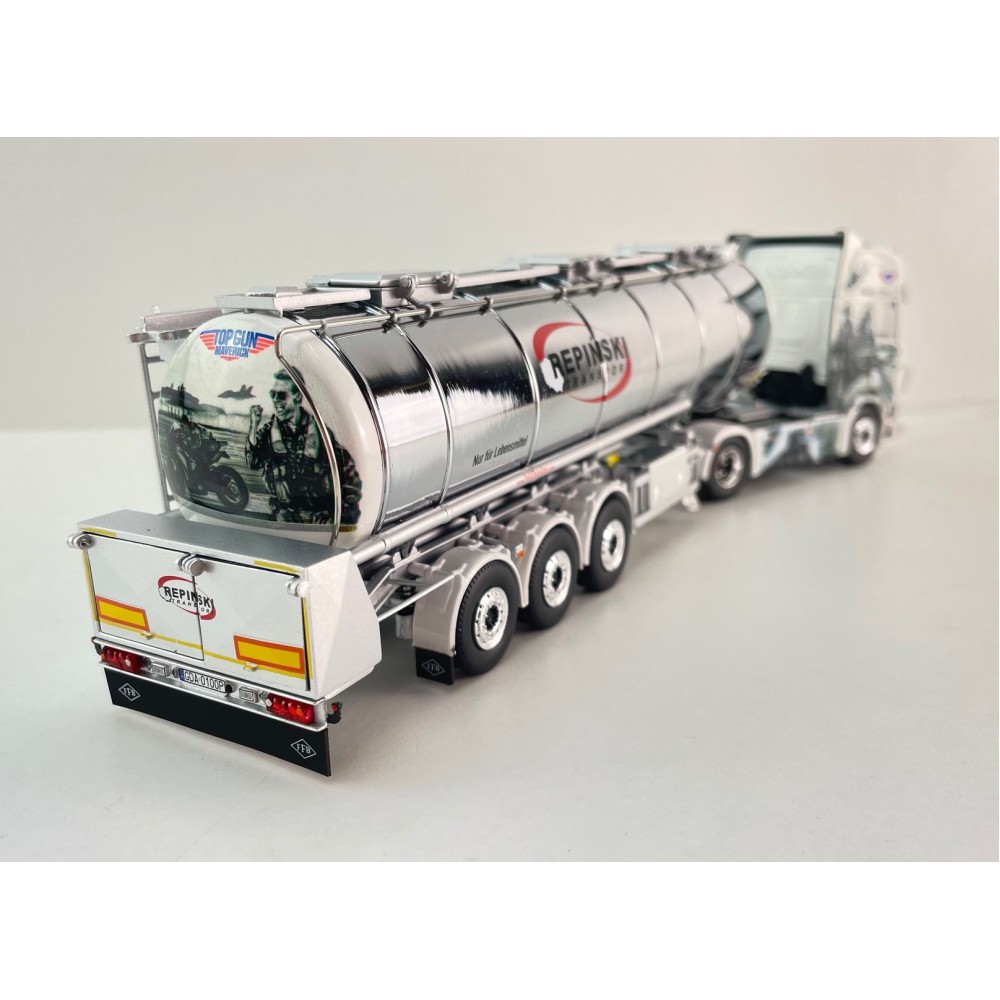 Tekno 86346 Scania NG R Highline 4x2 Truck with Tanker Trailer Repinski Top Gun Maverick - Scale 1:50