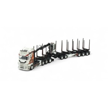 Tekno 86489 - Scania Next Gen 770S Highline Swedish Wood Transporter with Trailer - Angeby Akeri - Scale 1:50