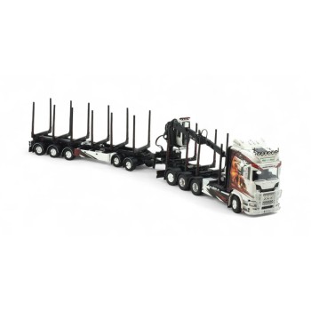 Tekno 86489 - Scania Next Gen 770S Highline Swedish Wood Transporter with Trailer - Angeby Akeri - Scale 1:50