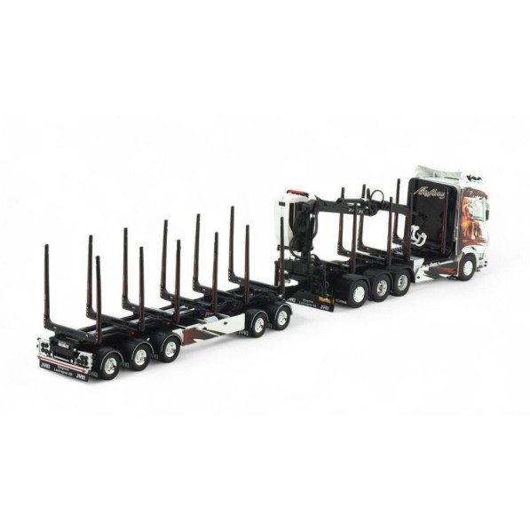 Tekno 86489 - Scania Next Gen 770S Highline Swedish Wood Transporter with Trailer - Angeby Akeri - Scale 1:50