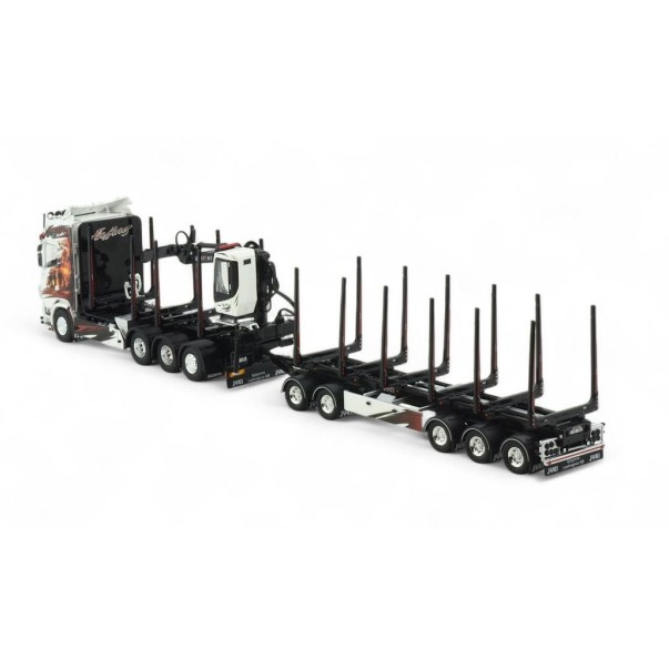 Tekno 86489 - Scania Next Gen 770S Highline Swedish Wood Transporter with Trailer - Angeby Akeri - Scale 1:50
