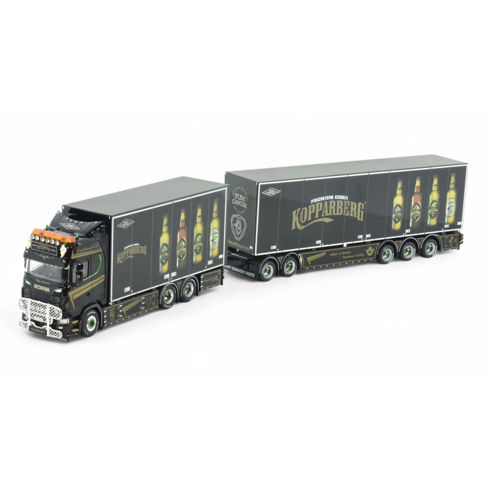 Tekno 86512 - Scania Next Gen R650 Sweden Combo with Trailer - Kopparbergs  - Scale 1:50