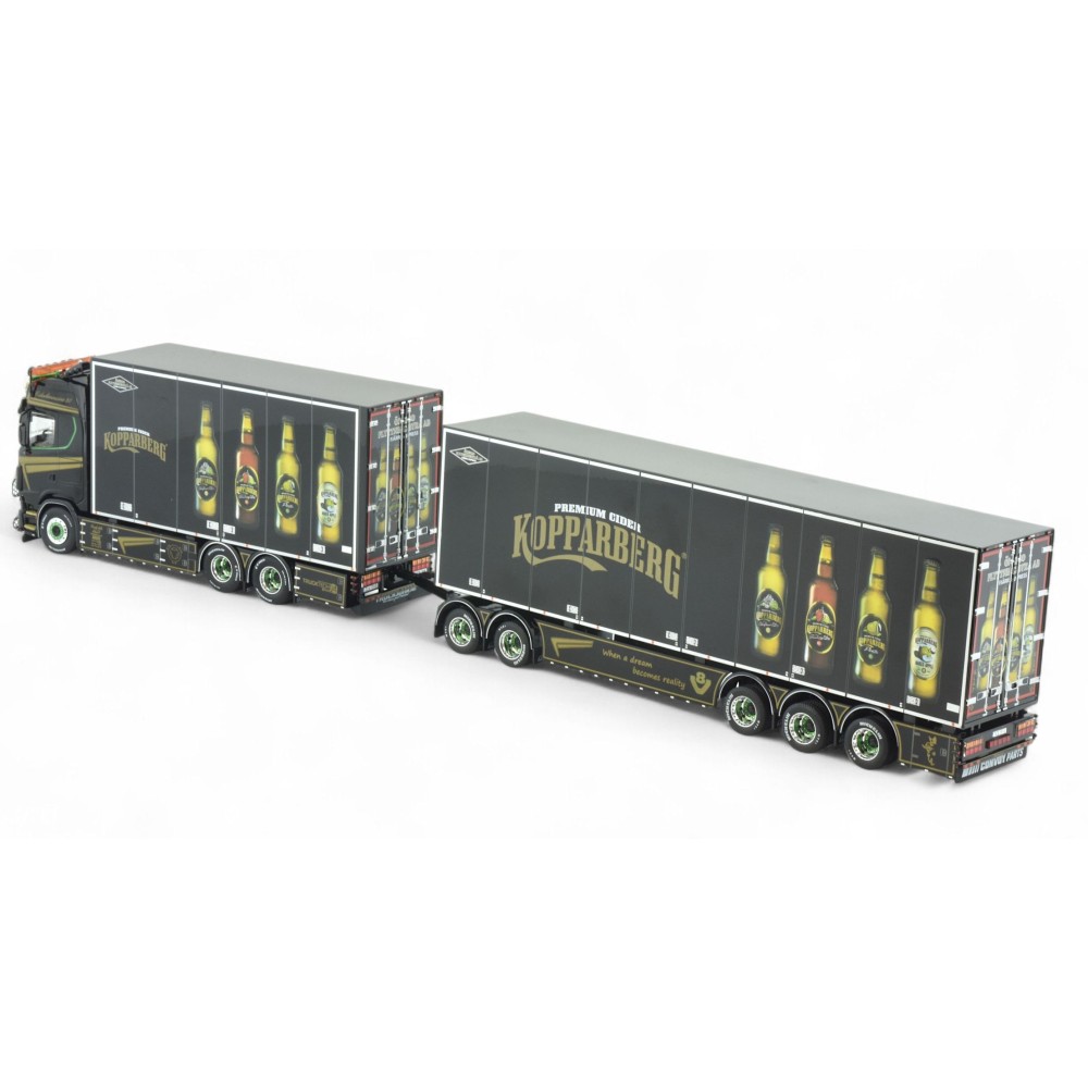 Tekno 86512 - Scania Next Gen R650 Sweden Combo with Trailer - Kopparbergs  - Scale 1:50