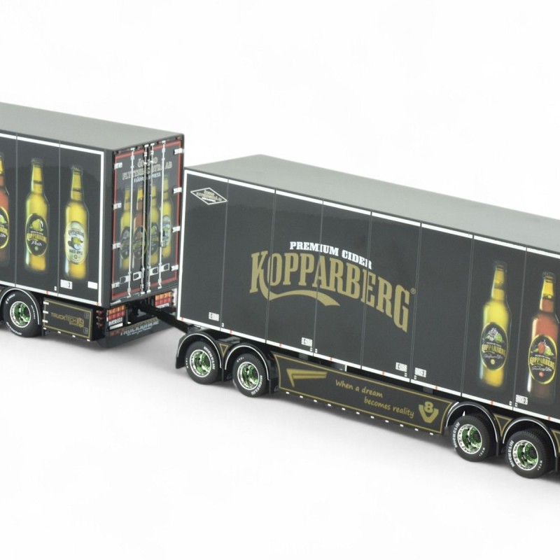 Tekno 86512 - Scania Next Gen R650 Sweden Combo with Trailer - Kopparbergs  - Scale 1:50