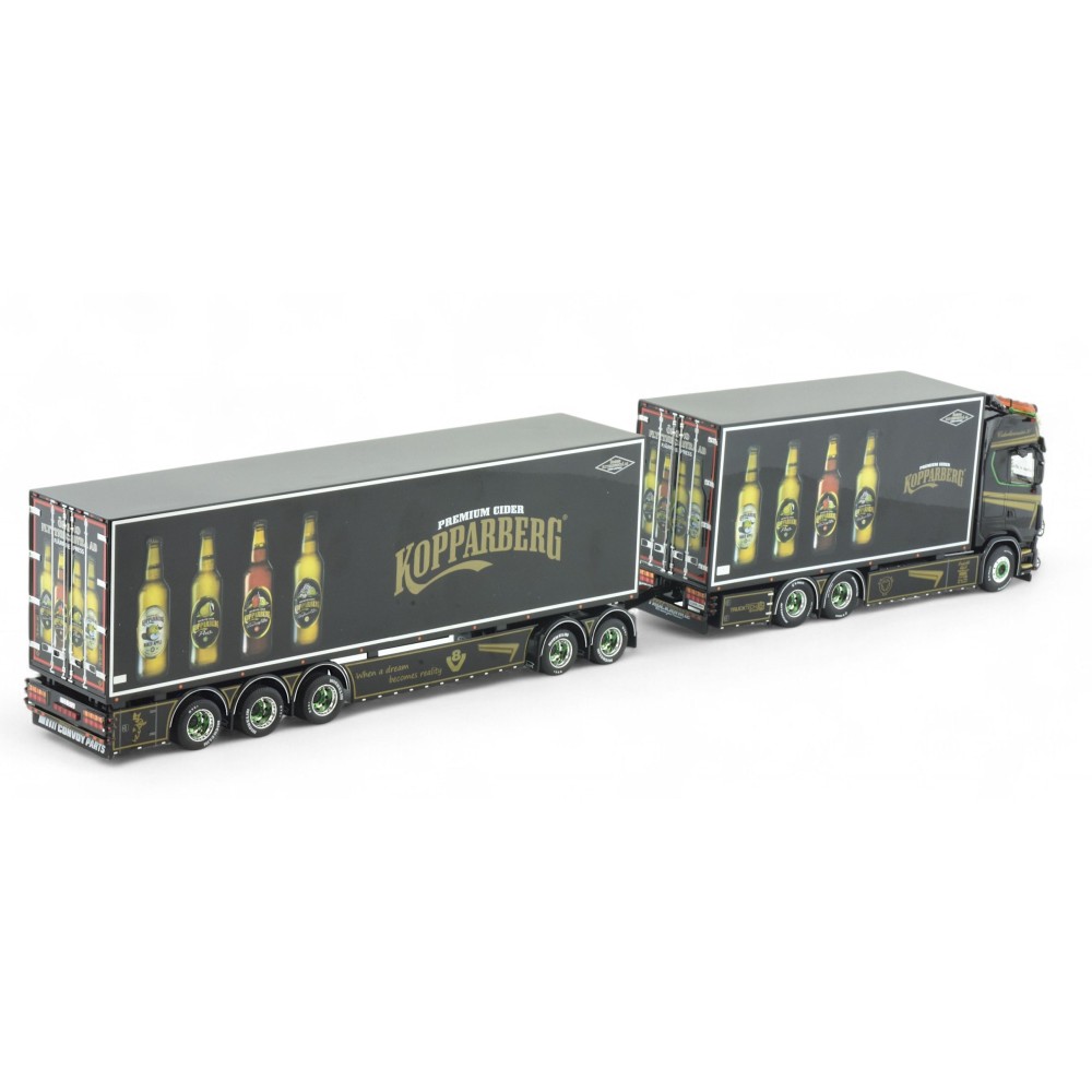 Tekno 86512 - Scania Next Gen R650 Sweden Combo with Trailer - Kopparbergs  - Scale 1:50